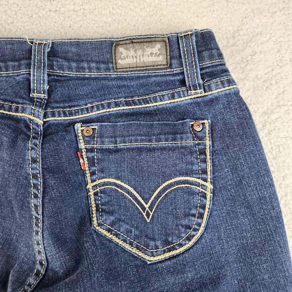 Levis Jeans Women 29 (26x31) Blue Curvy Bootcut 529 Stretch Dark Low Rise Ladies - Picture 10 of 10